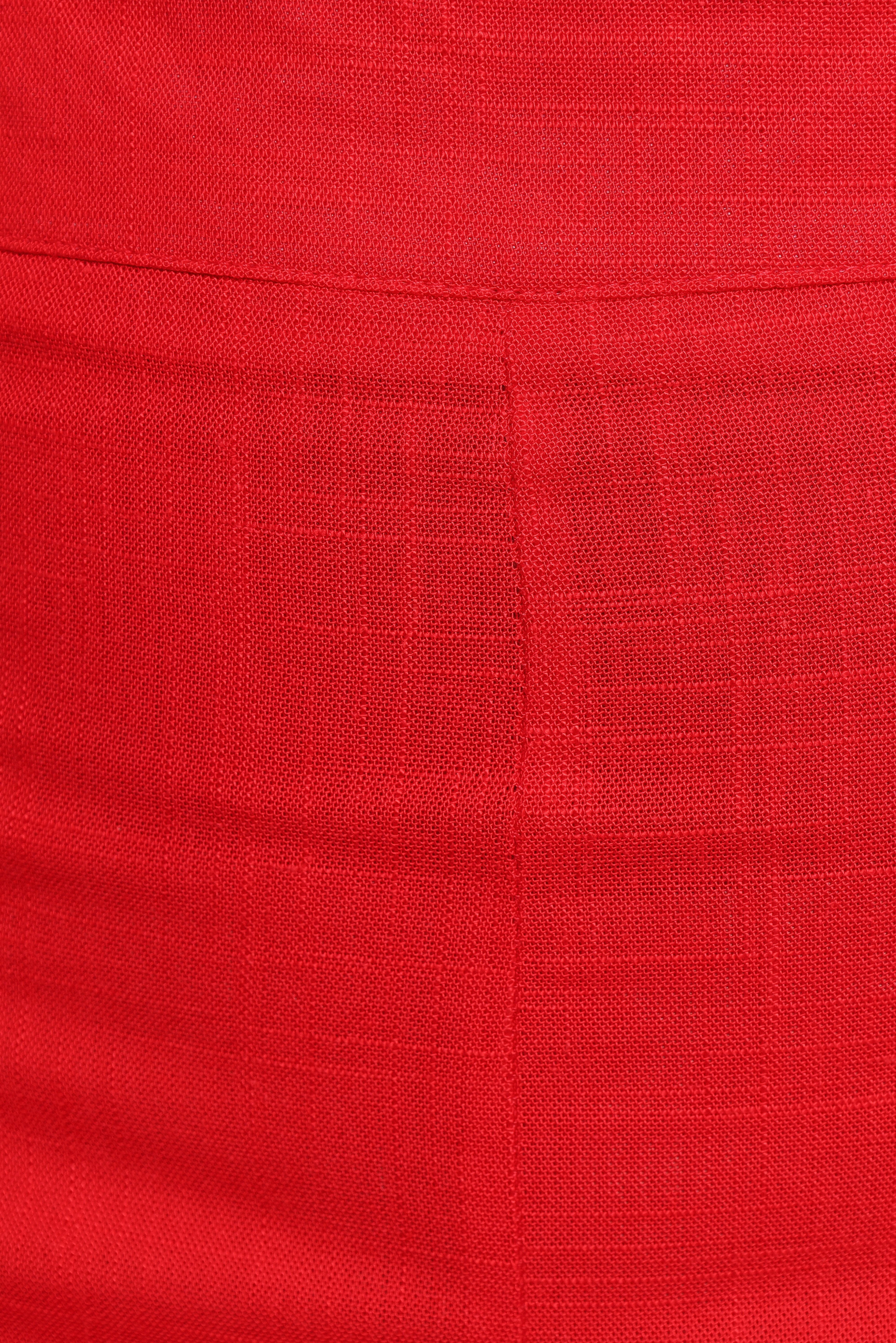 Amia Linen Blend Pants - Red