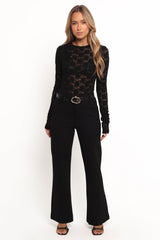 Evora Lace Top - Black