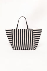 Savannah Beach Bag - Black Stripe