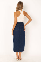 Rana Denim Midi Skirt - Dark Denim